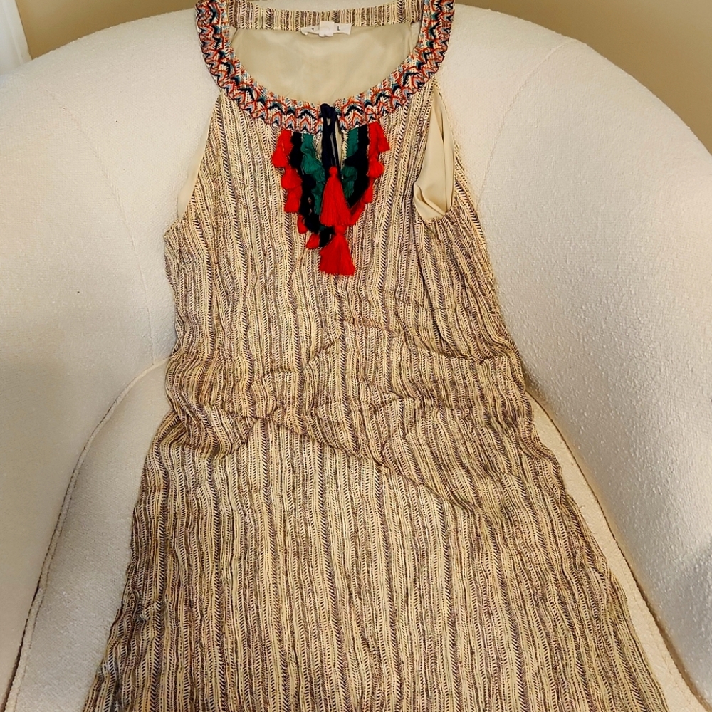 Striped Patterned Scarf with Tassels
